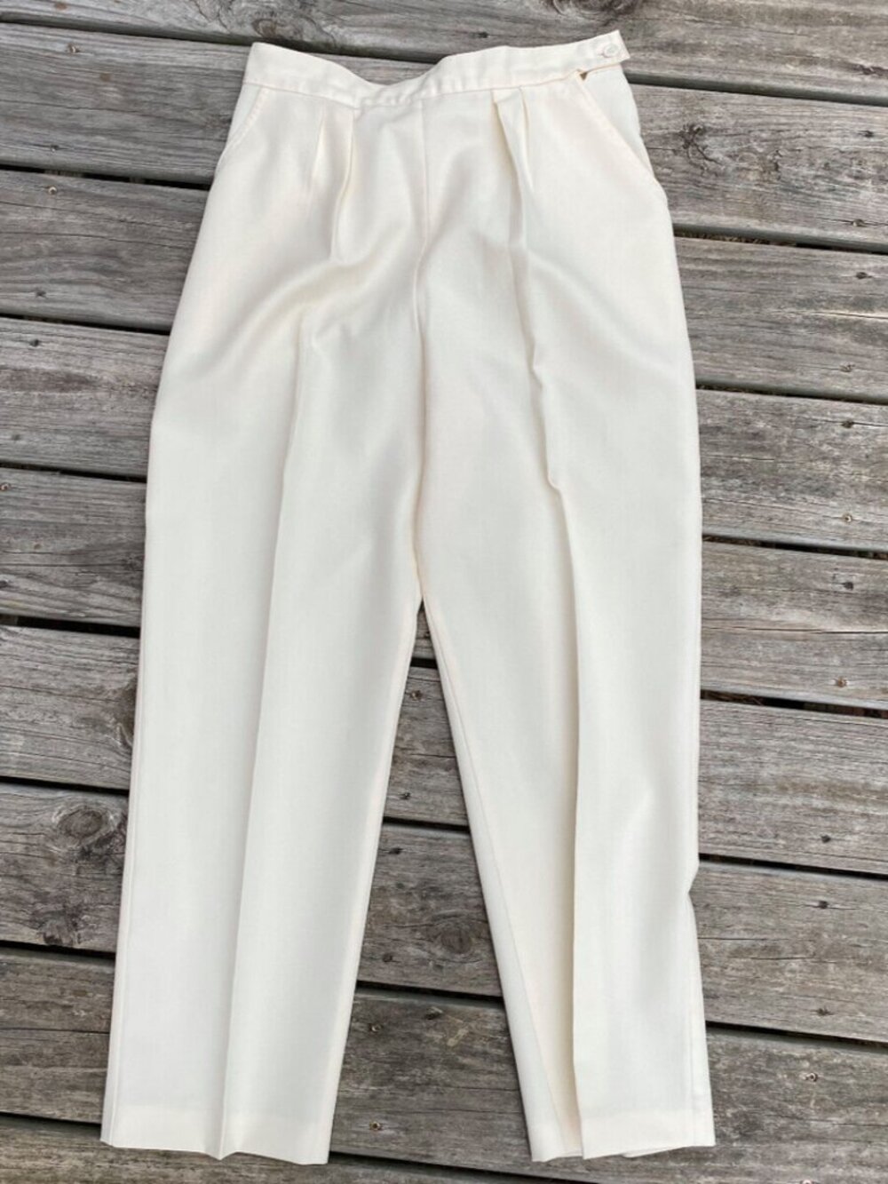 Vintage Impressions Made in USA Womens IvoryCream Dress Pants Size 10P? see pics